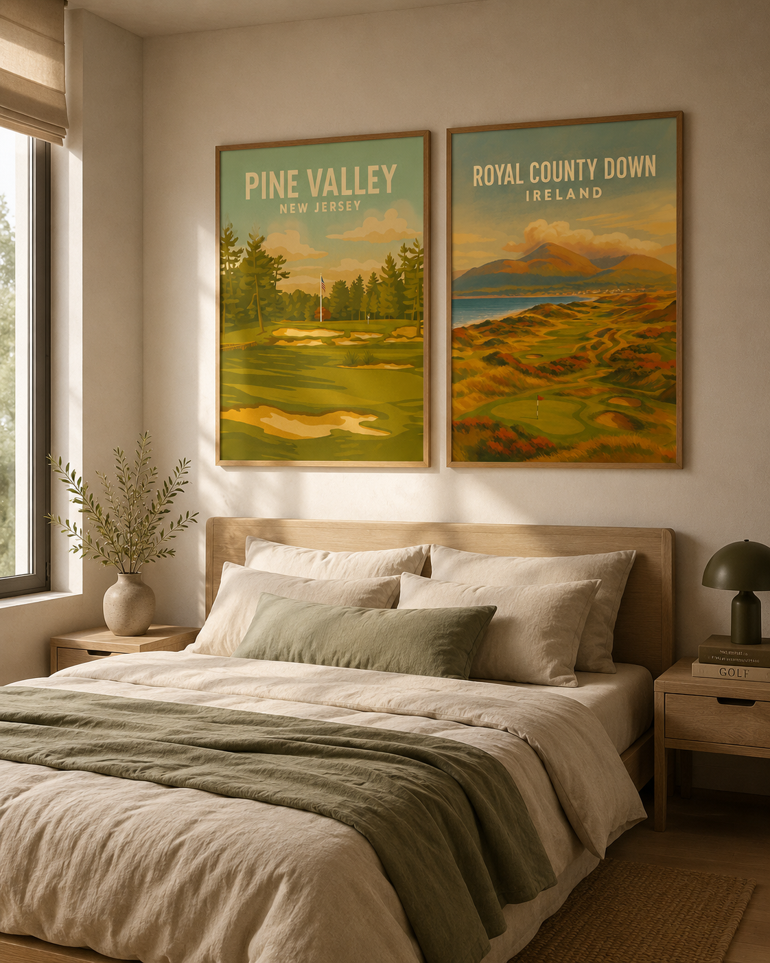Royal County Down Ireland Vintage Golf Course Print – Poster, Canvas, Golf Towel, Laptop Sleeve
