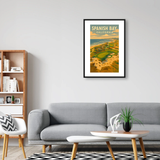 Vintage golf poster of Spanish Bay golf course in Monterey (California) – golf course wall art
