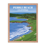 Pebble Beach CA - Golf Course Poster