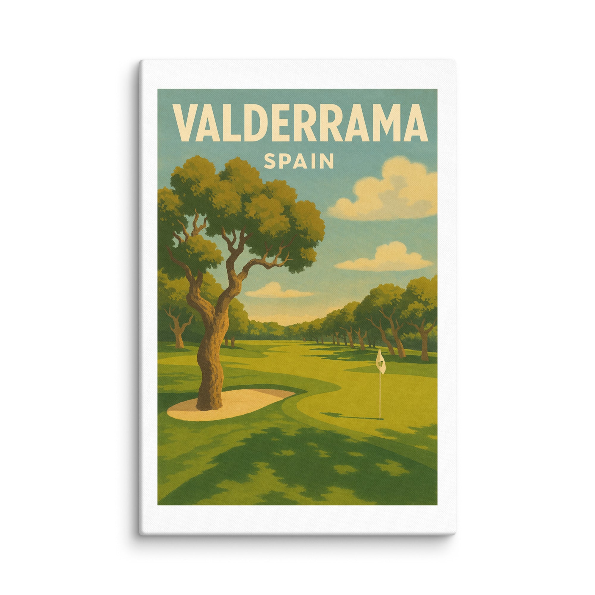 Valderrama Spain Vintage Golf Course Print – Poster, Canvas, Golf Towel, Laptop Sleeve - Golfer Paradise