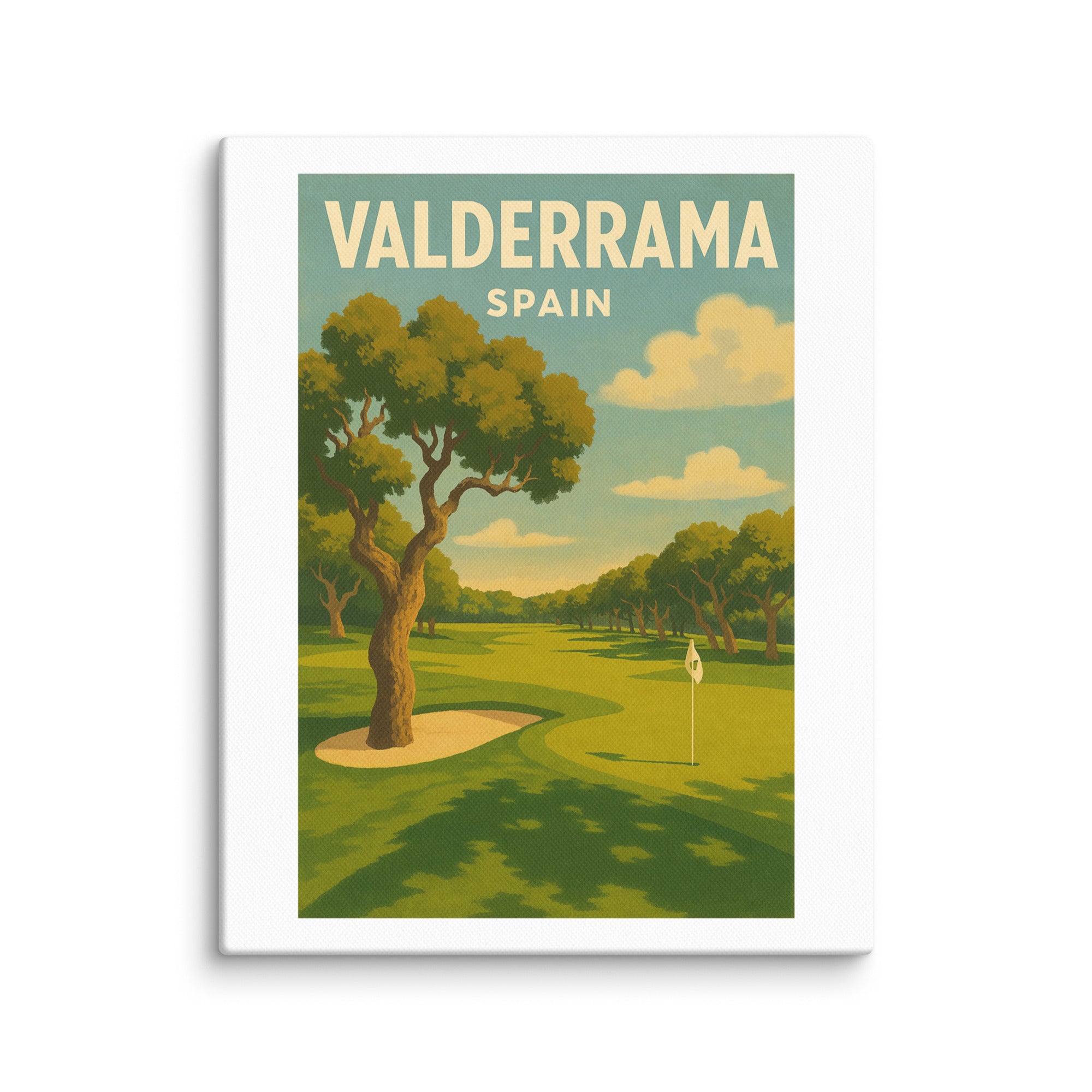 Valderrama Spain Vintage Golf Course Print – Poster, Canvas, Golf Towel, Laptop Sleeve - Golfer Paradise
