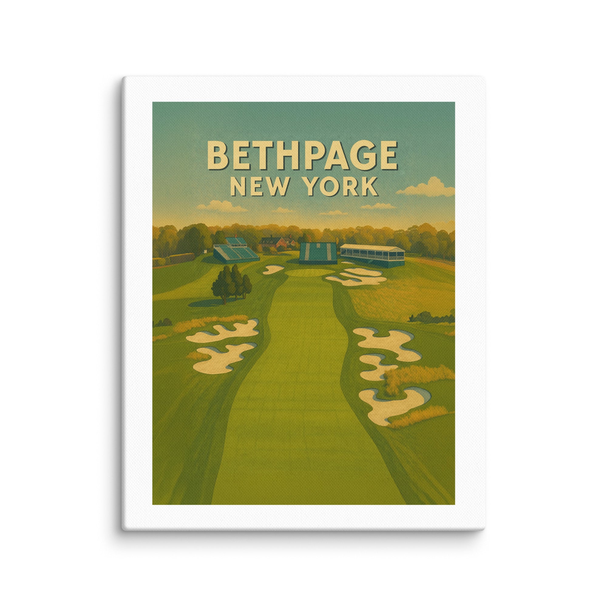 Bethpage New York Vintage Golf Course Print – Poster, Canvas, Golf Towel, Laptop Sleeve