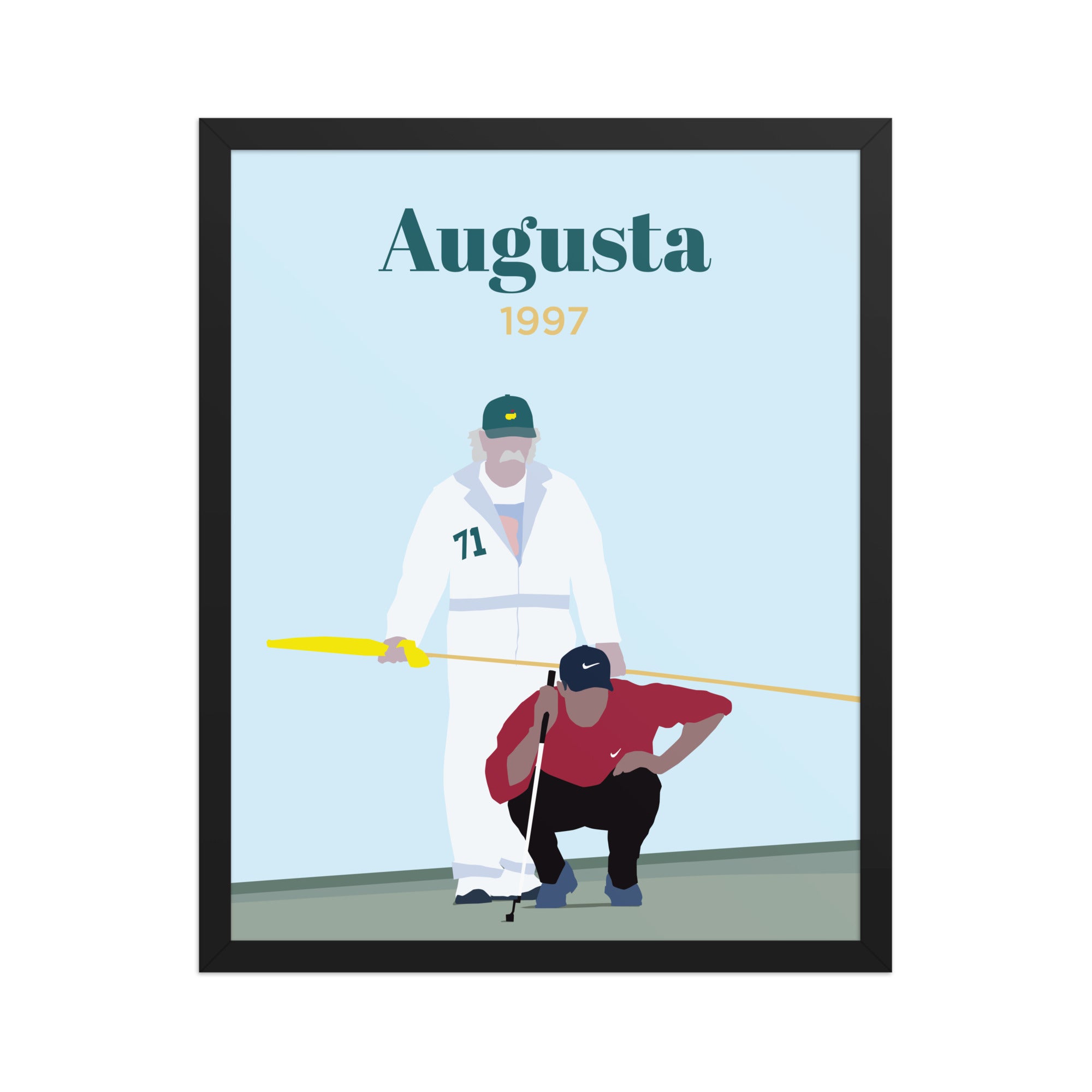 1997 Caddie Moment Print – Poster, Canvas, Golf Towel, Laptop Sleeve - Golfer Paradise