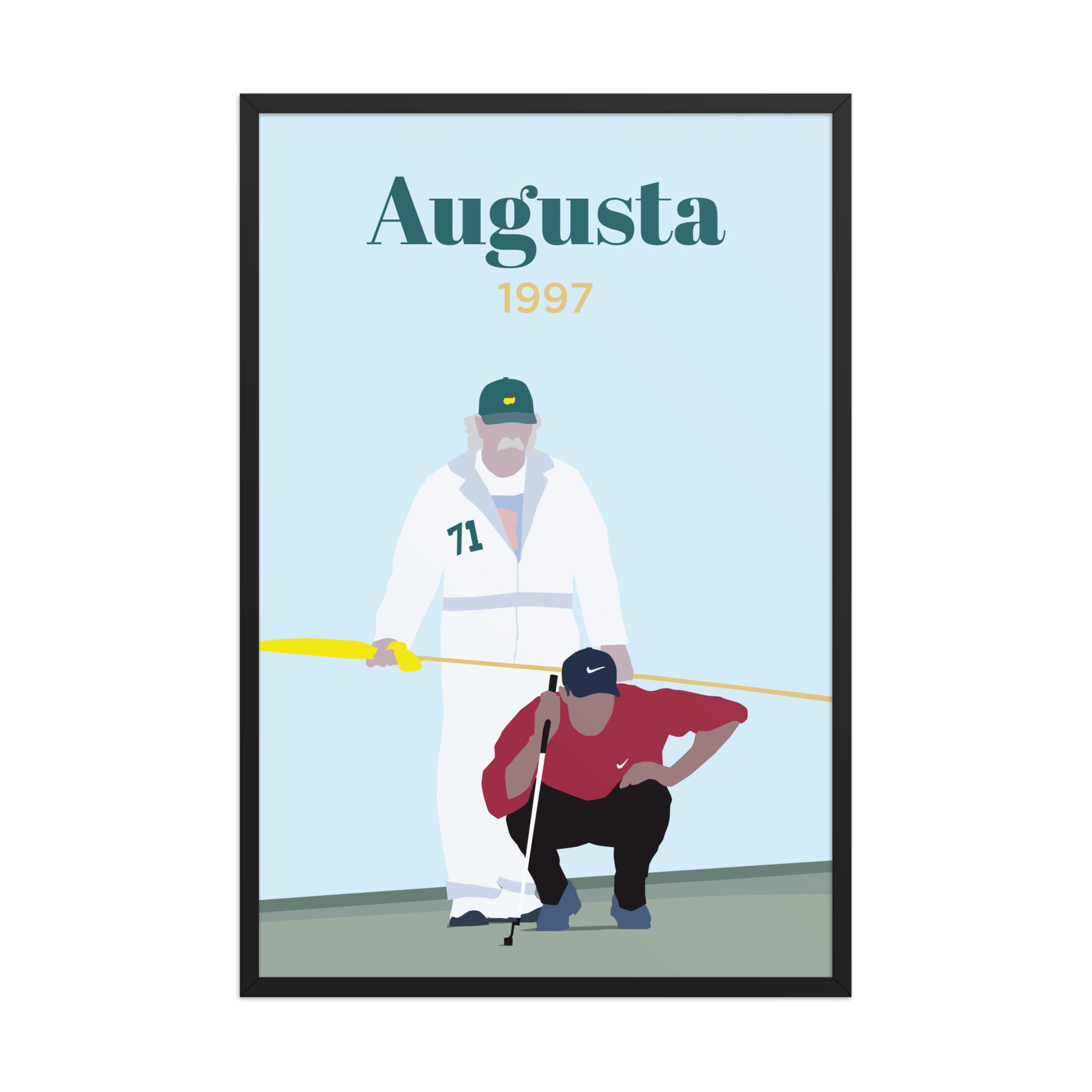 1997 Caddie Moment Print – Poster, Canvas, Golf Towel, Laptop Sleeve - Golfer Paradise