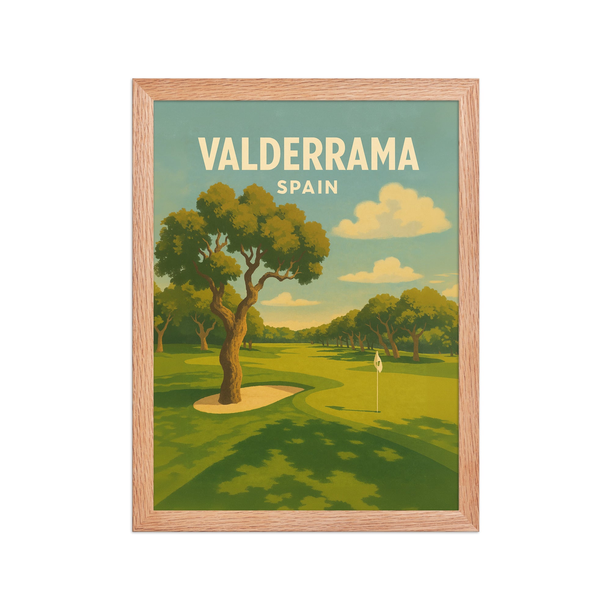 Valderrama Spain Vintage Golf Course Print – Poster, Canvas, Golf Towel, Laptop Sleeve - Golfer Paradise