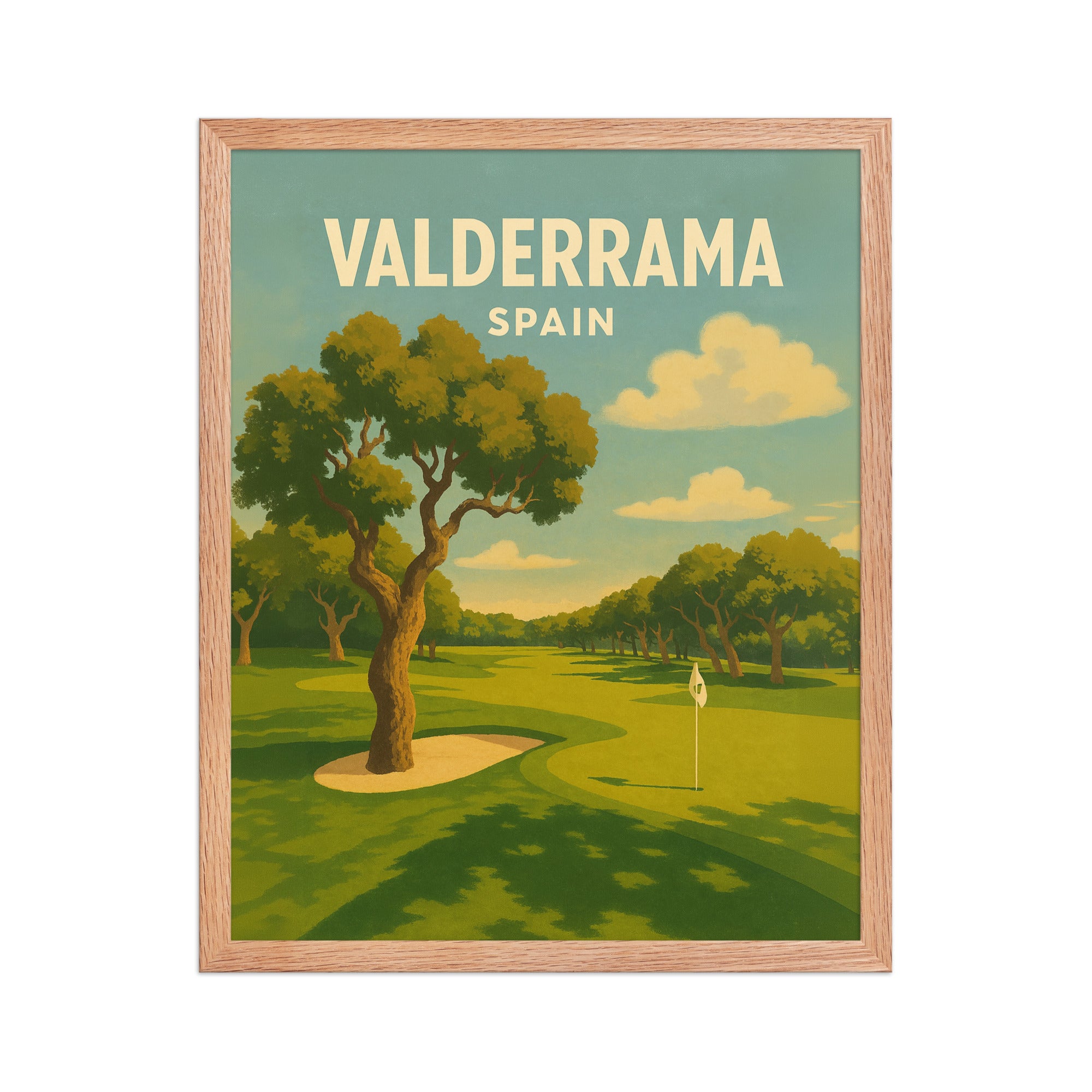 Valderrama Spain Vintage Golf Course Print – Poster, Canvas, Golf Towel, Laptop Sleeve - Golfer Paradise