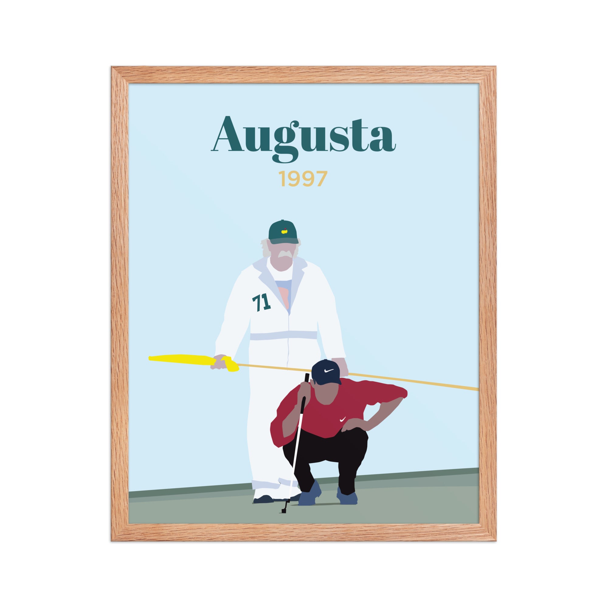 1997 Caddie Moment Print – Poster, Canvas, Golf Towel, Laptop Sleeve - Golfer Paradise