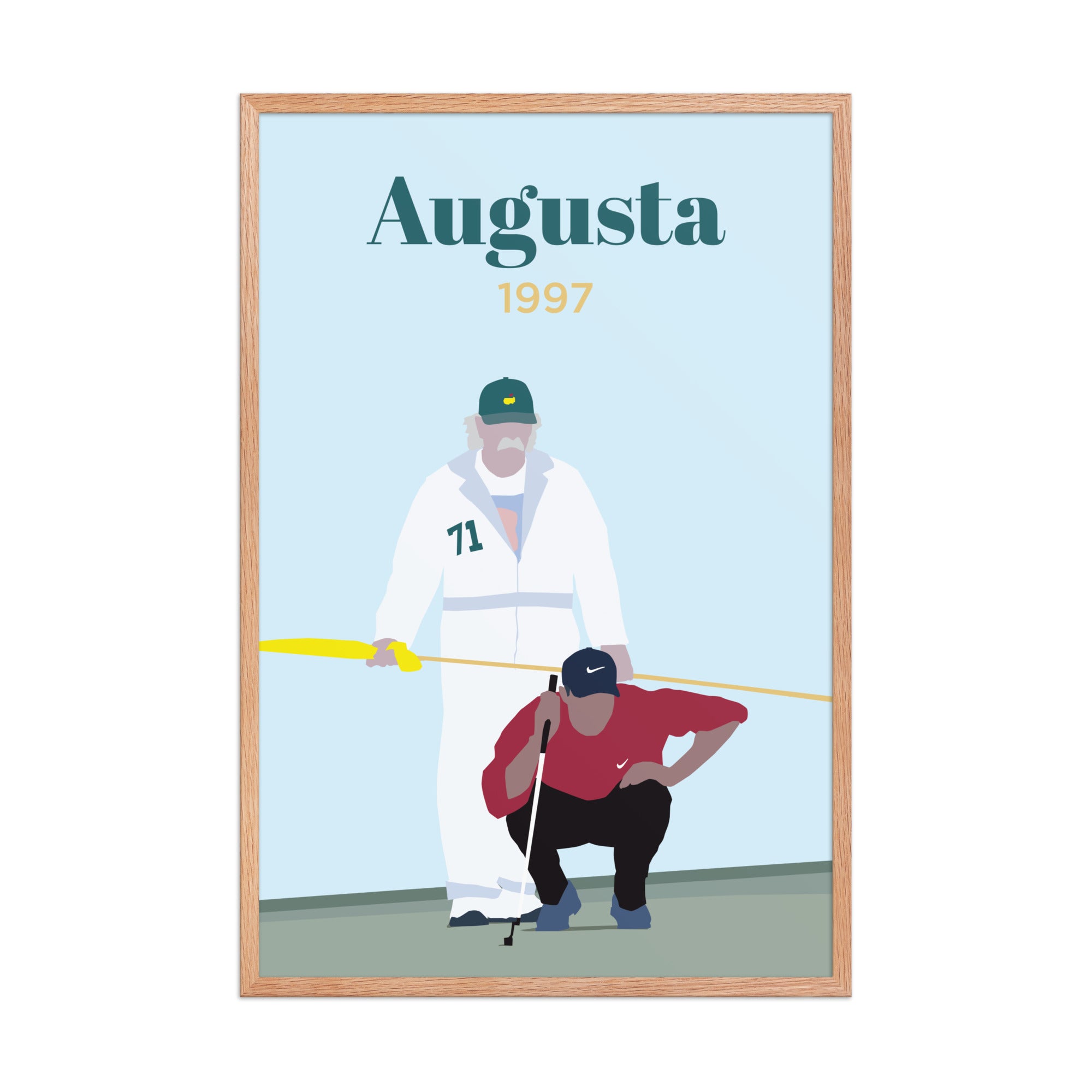 1997 Caddie Moment Print – Poster, Canvas, Golf Towel, Laptop Sleeve - Golfer Paradise
