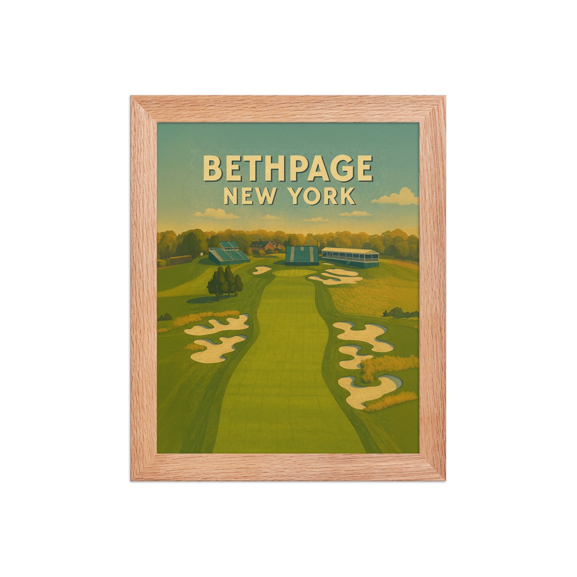Bethpage New York Vintage Golf Course Print – Poster, Canvas, Golf Towel, Laptop Sleeve
