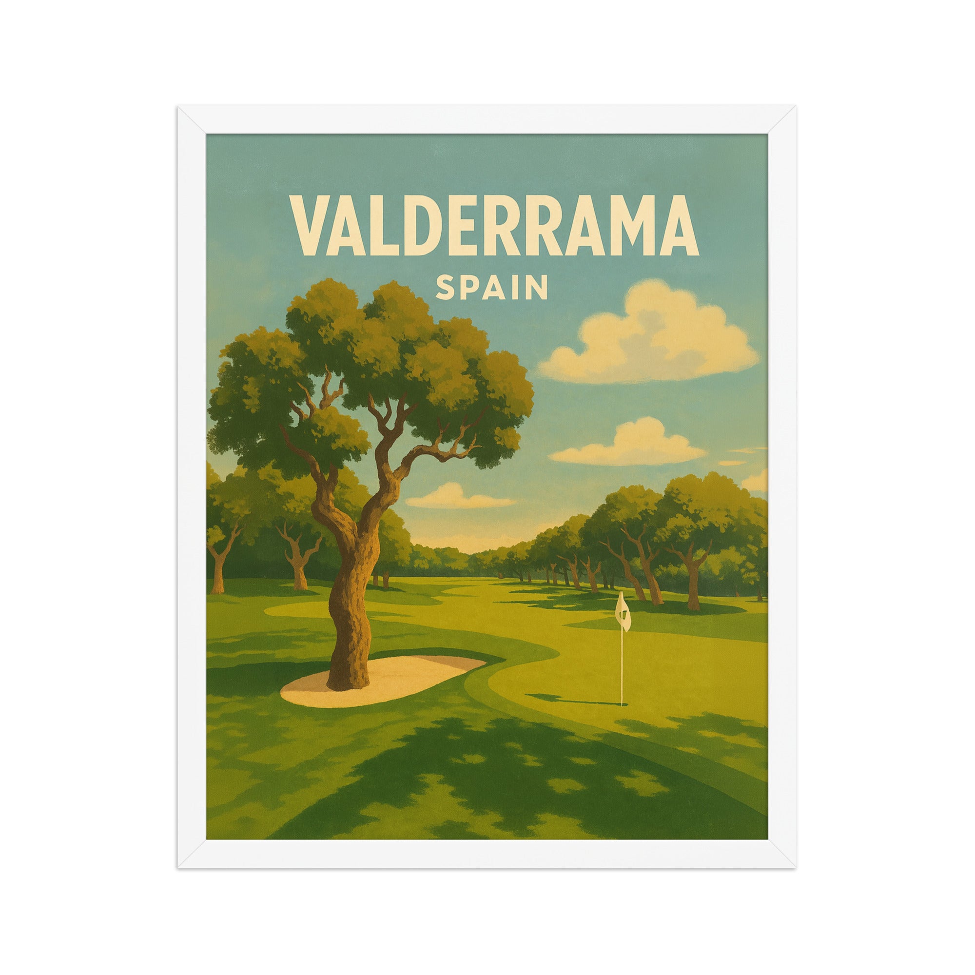 Valderrama Spain Vintage Golf Course Print – Poster, Canvas, Golf Towel, Laptop Sleeve - Golfer Paradise