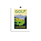 Lausanne Golf Vintage Poster