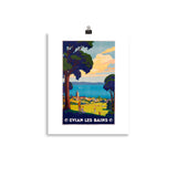 Evian Les Bains Vintage Golf Poster