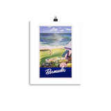 Bermuda Sea Vintage Golf Poster