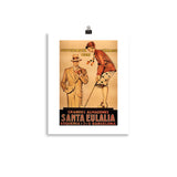 Santa Eulalia Barcelona Vintage Golf Poster
