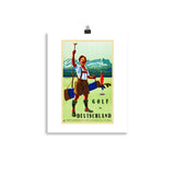 Golf in Deutschland Vintage Poster