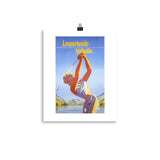 Switzerland Lake Vintage Golf Poster