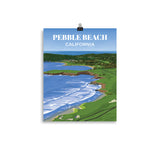 Pebble Beach CA - Golf Course Poster