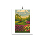 Vintage golf poster of Augusta Georgia – golf course wall art