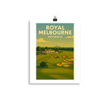 Vintage golf poster of Royal Melbourne Australia – golf course wall art