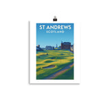 Vintage golf poster of St Andrews Scotland – golf course wall art