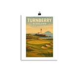 Vintage golf poster of Turnberry Scotland – golf course wall art