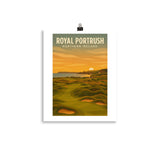 Vintage golf poster of Royal Portrush Northern Ireland – golf course wall art