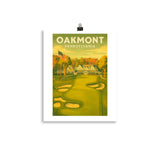 Vintage golf poster of Oakmont Pennsylvania – golf course wall art
2