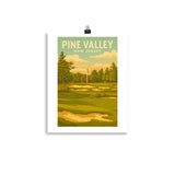 Vintage golf poster of Pine Valley New Jersey – golf course wall art