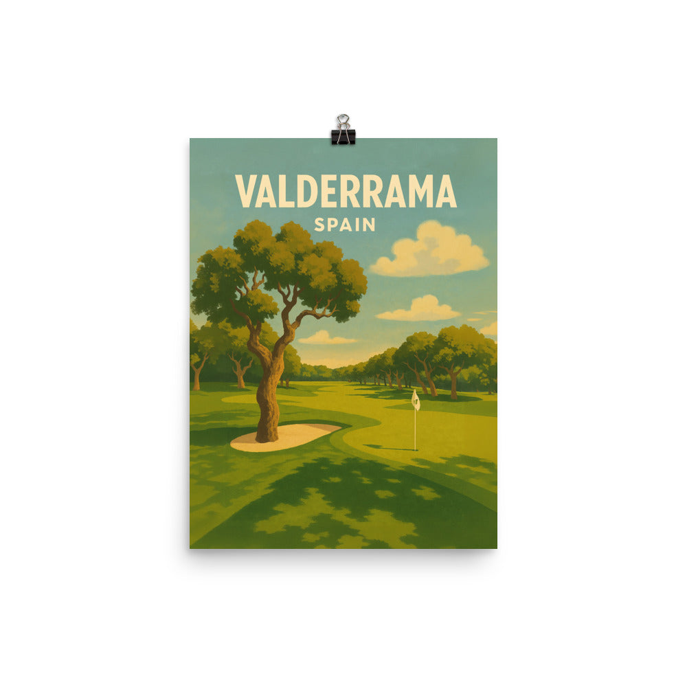 Valderrama Spain Vintage Golf Course Print – Poster, Canvas, Golf Towel, Laptop Sleeve - Golfer Paradise