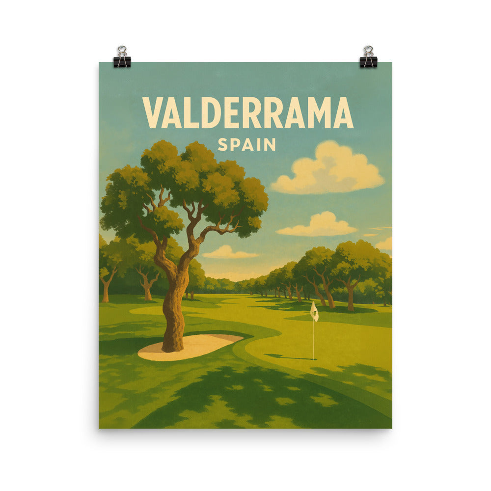 Valderrama Spain Vintage Golf Course Print – Poster, Canvas, Golf Towel, Laptop Sleeve - Golfer Paradise