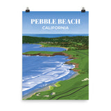 Pebble Beach CA - Golf Course Poster