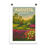 Vintage golf poster of Augusta Georgia – golf course wall art