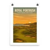 Vintage golf poster of Royal Portrush Northern Ireland – golf course wall art