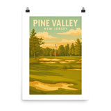 Vintage golf poster of Pine Valley New Jersey – golf course wall art