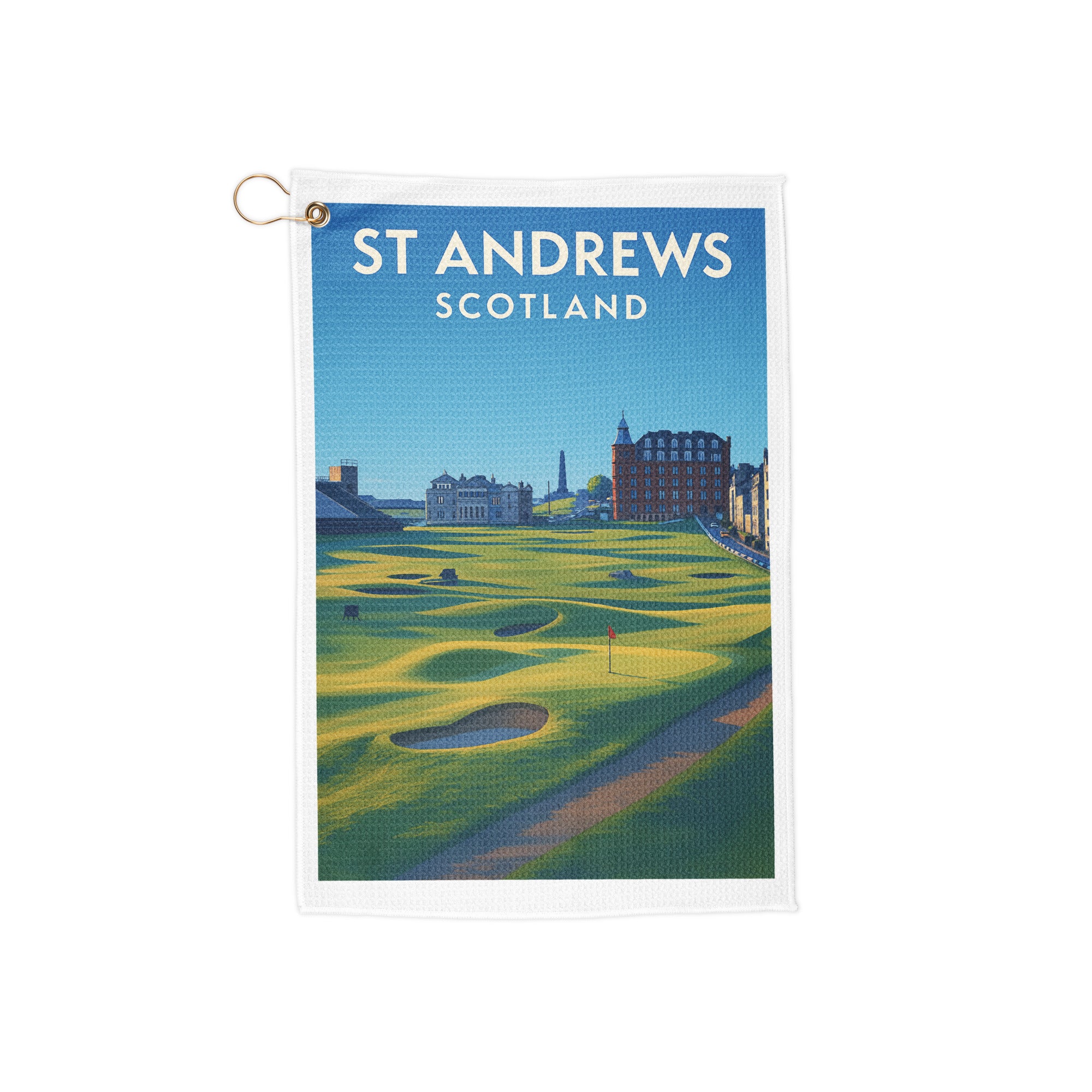 St Andrews Scotland Vintage Golf Course Print – Poster, Canvas, Golf Towel, Laptop Sleeve - Golfer Paradise