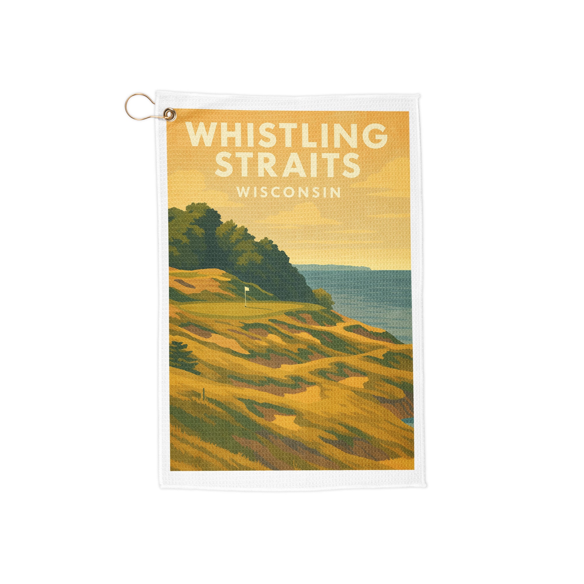 Whistling Straits Wisconsin Vintage Golf Course Print – Poster, Canvas, Golf Towel, Laptop Sleeve - Golfer Paradise