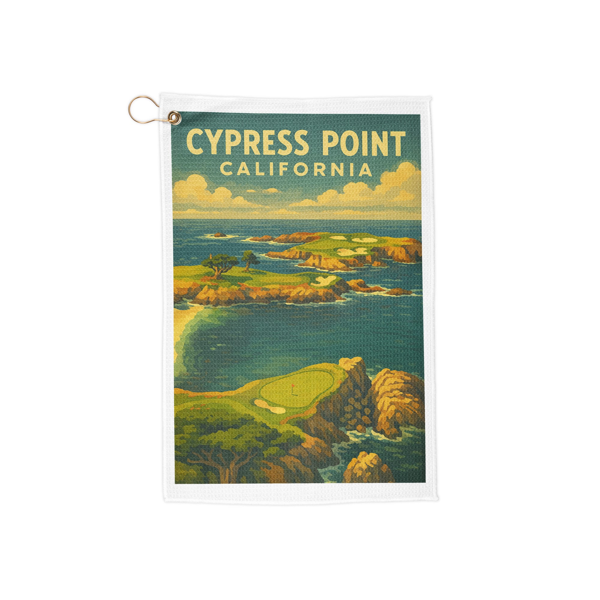 Cypress Point California Vintage Golf Course Print – Poster, Canvas, Golf Towel, Laptop Sleeve - Golfer Paradise