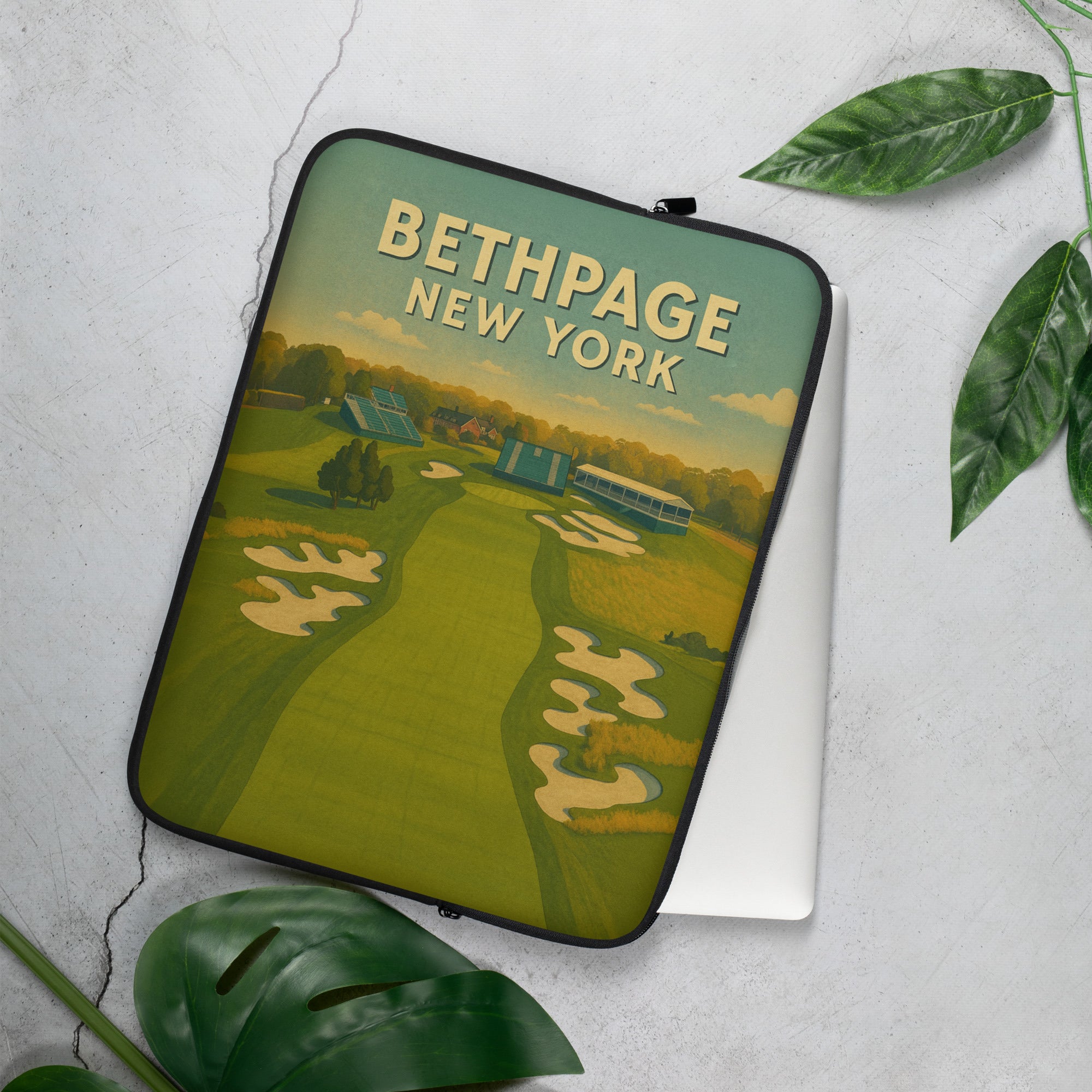 Bethpage New York Vintage Golf Course Print – Poster, Canvas, Golf Towel, Laptop Sleeve