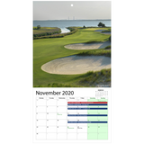 2020 Golf Tournaments Wall Calendar - Golfer Paradise