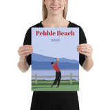 Tiger 2000 Pebble Beach Poster - Golfer Paradise