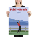 Tiger 2000 Pebble Beach Poster - Golfer Paradise