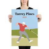 Rahmbo 2021 Torrey Pines Poster - Golfer Paradise