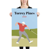 Rahmbo 2021 Torrey Pines Poster - Golfer Paradise