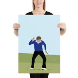 Seve 1984 Fist Plain Poster - Golfer Paradise