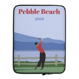 Tiger Pebble Beach 2000 Laptop Sleeve - Golfer Paradise