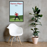 Tiger Torrey Pines 2008 Framed poster - Golfer Paradise