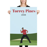 Tiger 2008 Torrey Pines Poster - Golfer Paradise