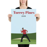 Tiger 2008 Torrey Pines Poster - Golfer Paradise
