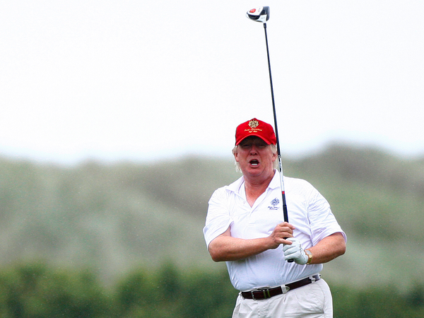 How many times has President Donald Trump played golf while in office?