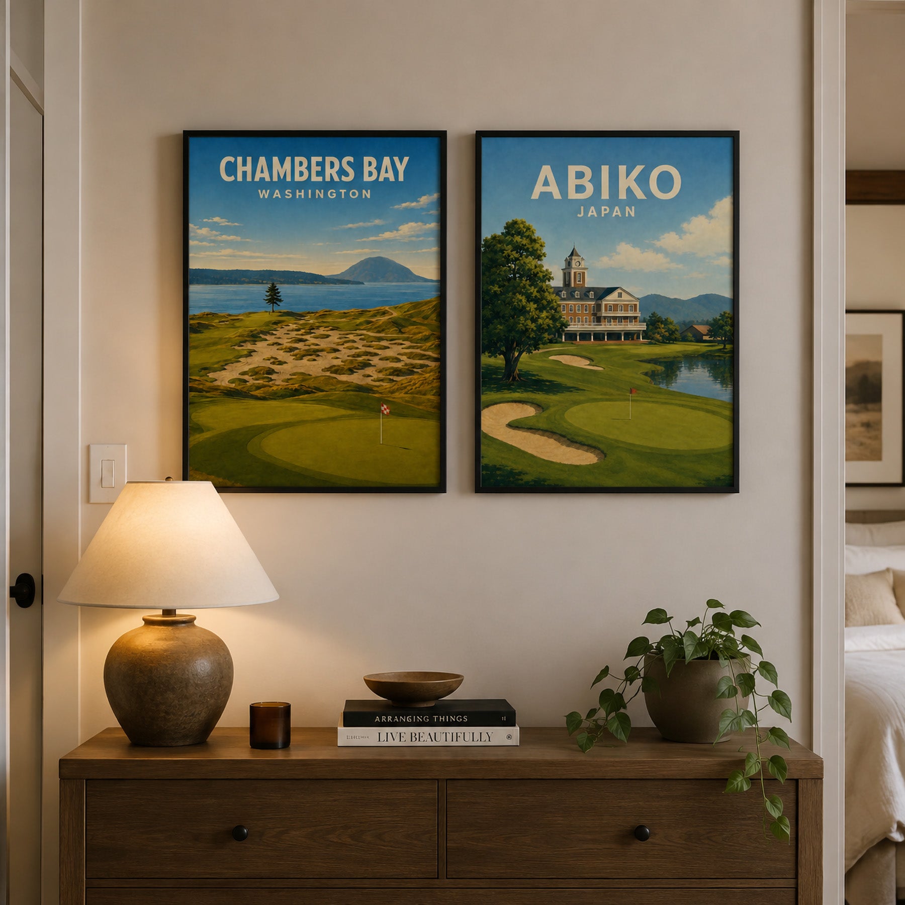Chambers Bay Golf Poster – Washington Golf Wall Art - Golfer Paradise